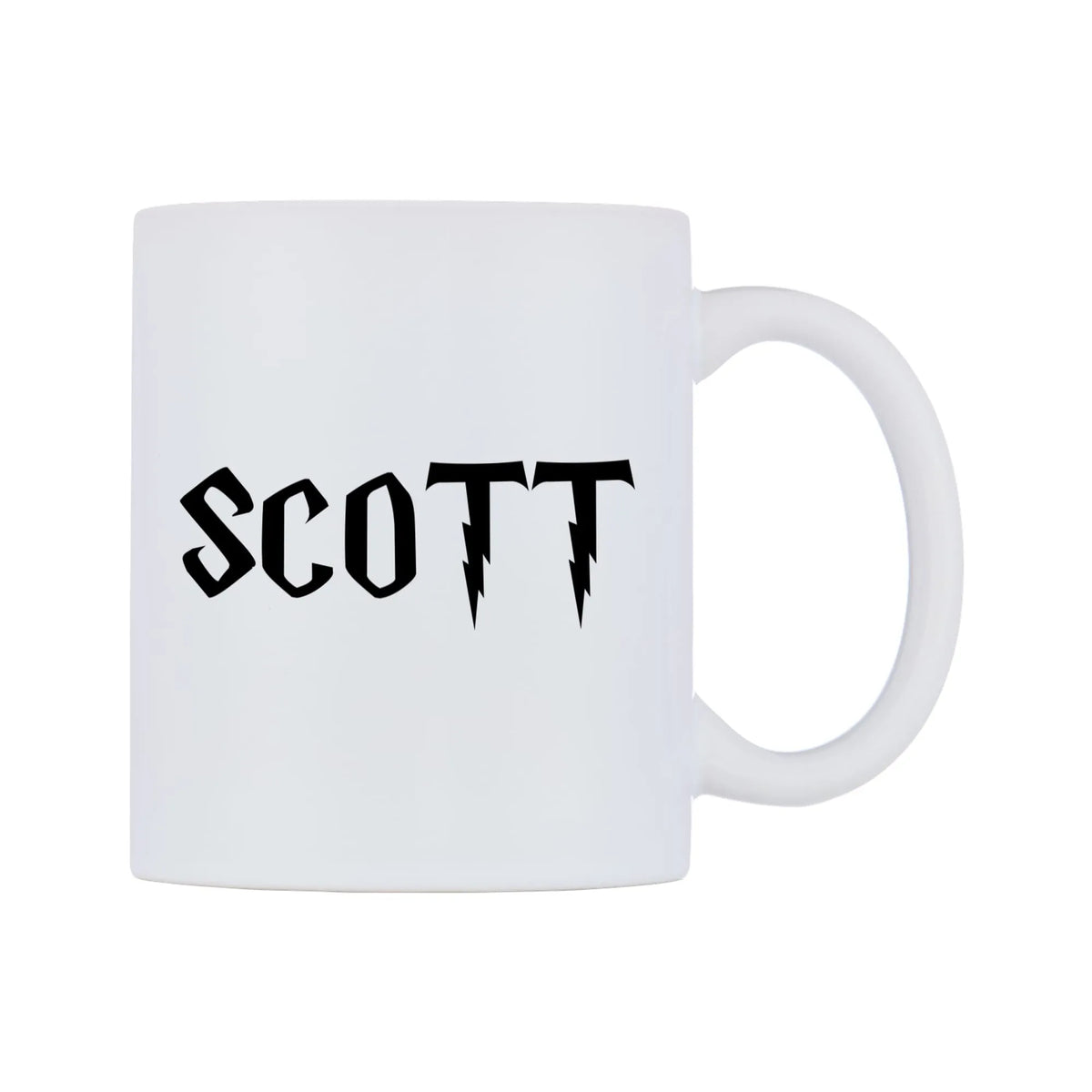Scott - Wizard Themed Mug — white 11oz gloss mug, left side, on a white background
