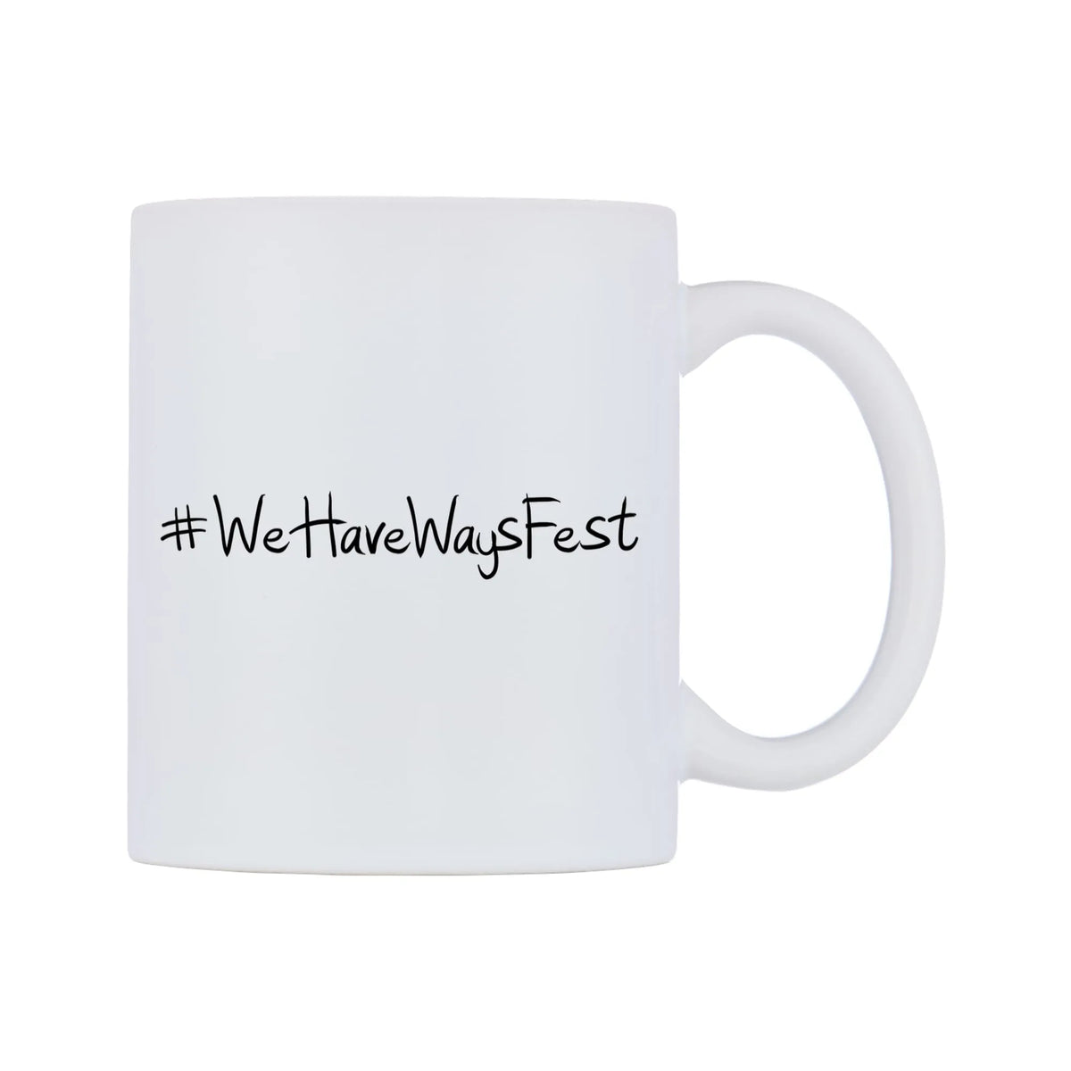 WeHaveWaysFest Mug — mug, left side, on a white background