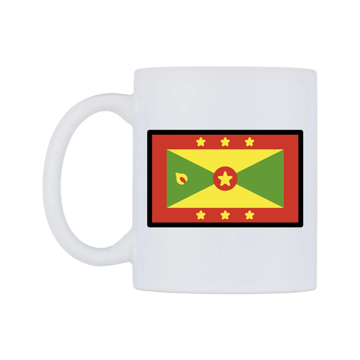 Grenada Flag Emoji Mug — mug, right side, on a white background