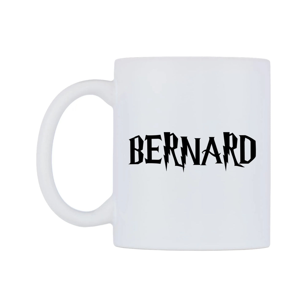 Bernard - Wizard Themed Mug — white 11oz gloss mug, right side, on a white background