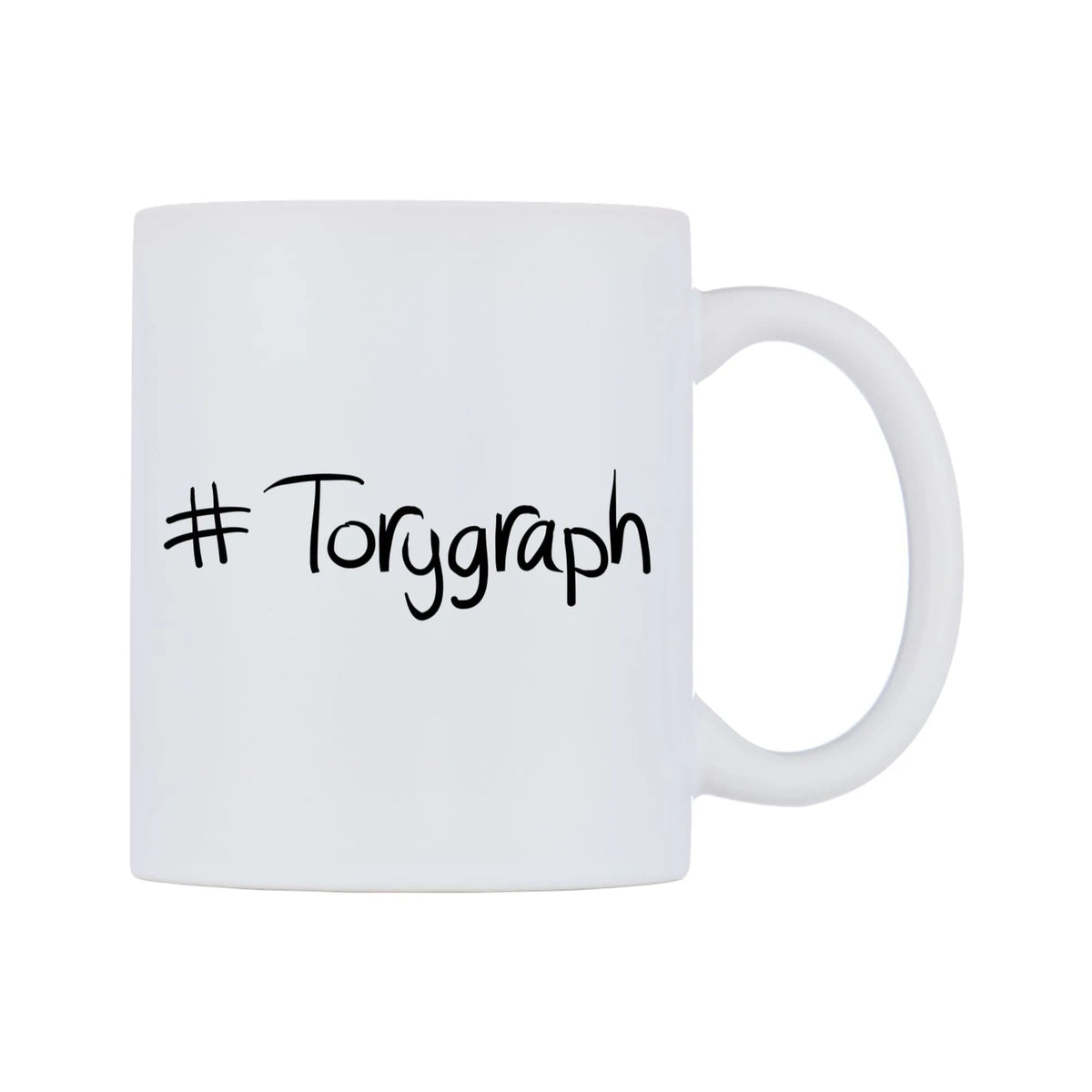 Torygraph Mug — mug, left side, on a white background