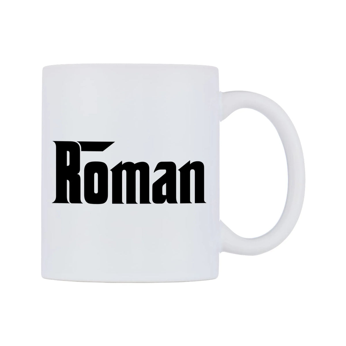 Roman - Godfather Themed Mug — white 11oz gloss mug, left side, on a white background