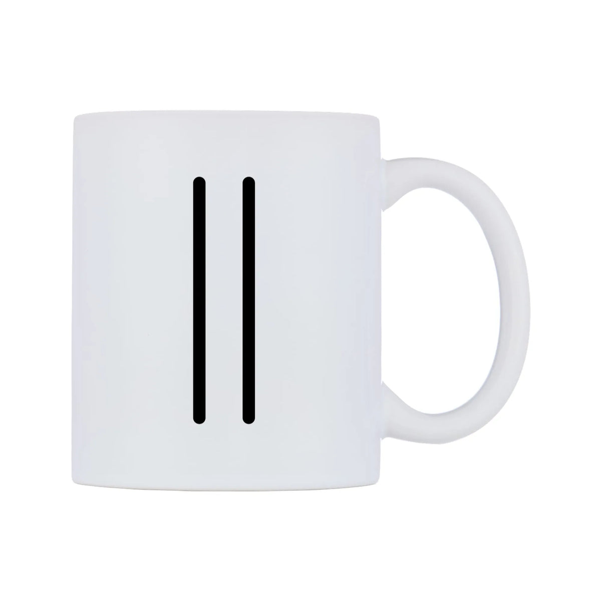 Pause Button Emoji Mug — mug, left side, on a white background