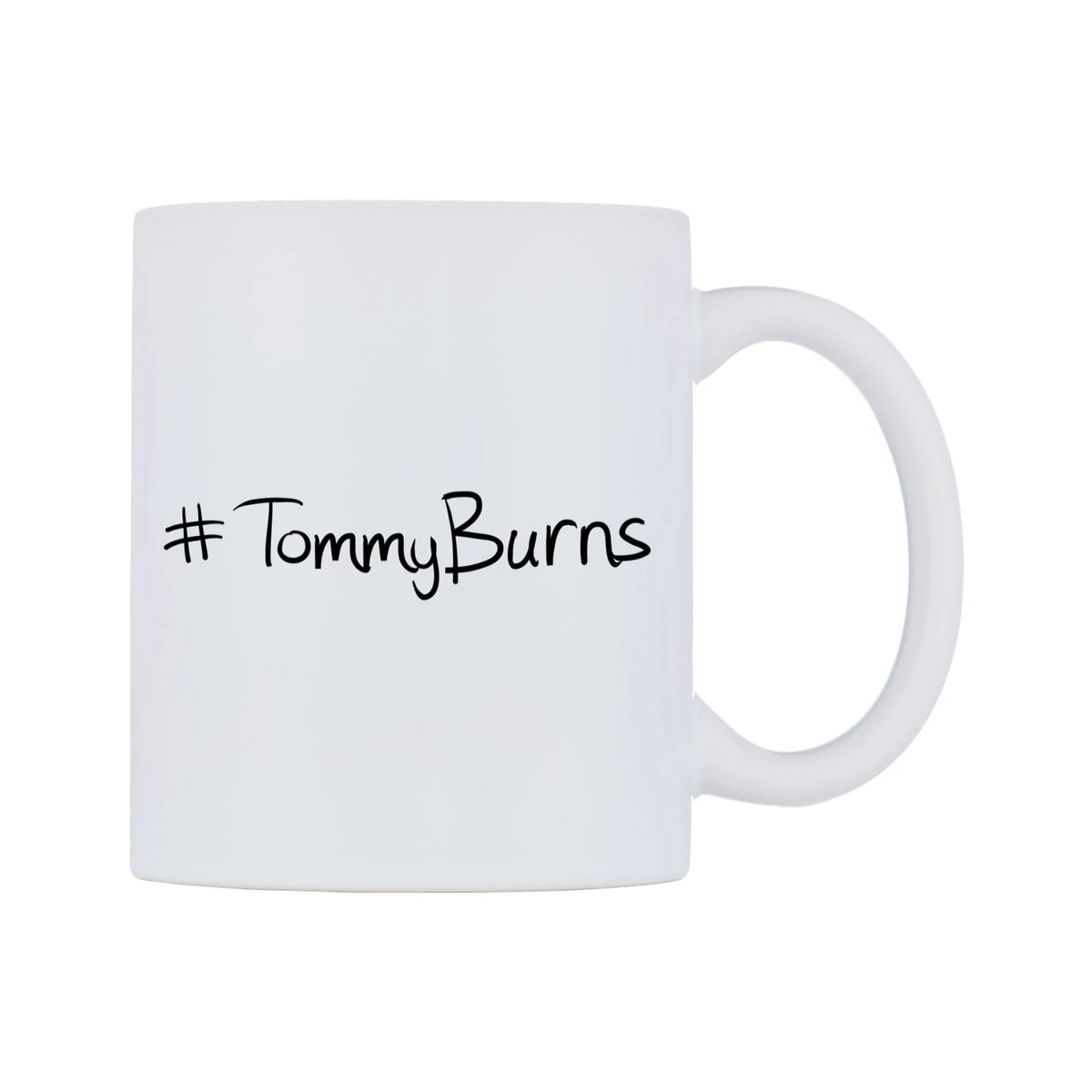 TommyBurns Mug — mug, left side, on a white background