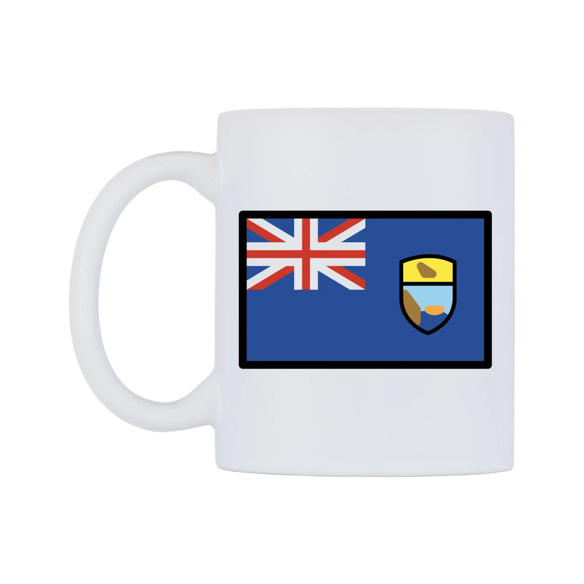 St. Helena Flag Emoji Mug — mug, right side, on a white background