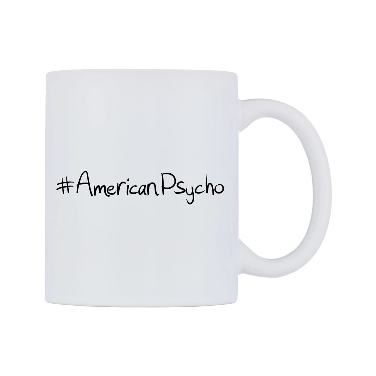 AmericanPsycho Mug — mug, left side, on a white background