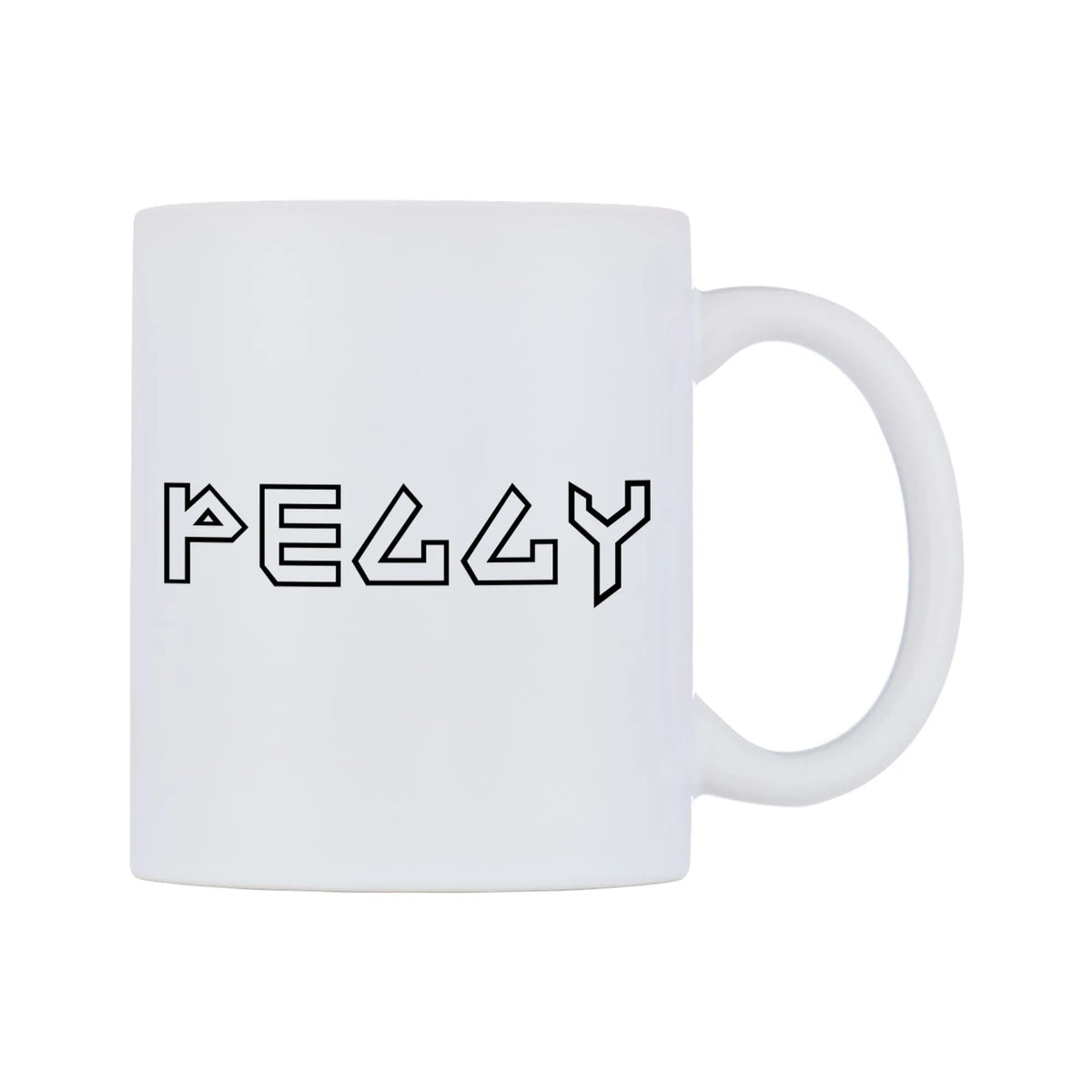 Peggy - Iron Maiden Themed Mug — white 11oz gloss mug, left side, on a white background