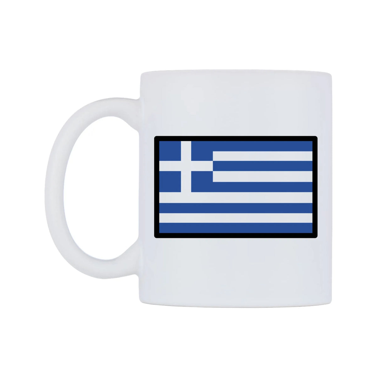 Greece Flag Emoji Mug — mug, right side, on a white background