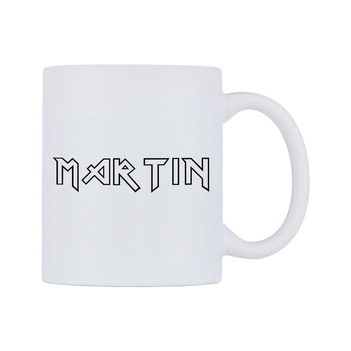 Martin - Iron Maiden Themed Mug — white 11oz gloss mug, left side, on a white background