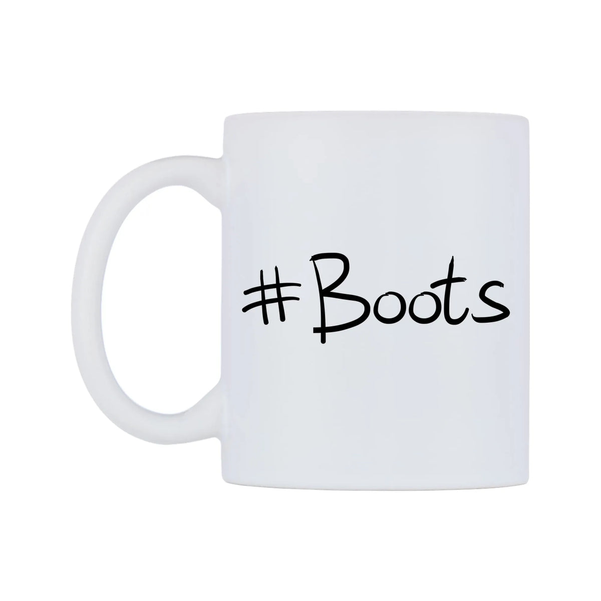 Boots Mug — mug, right side, on a white background