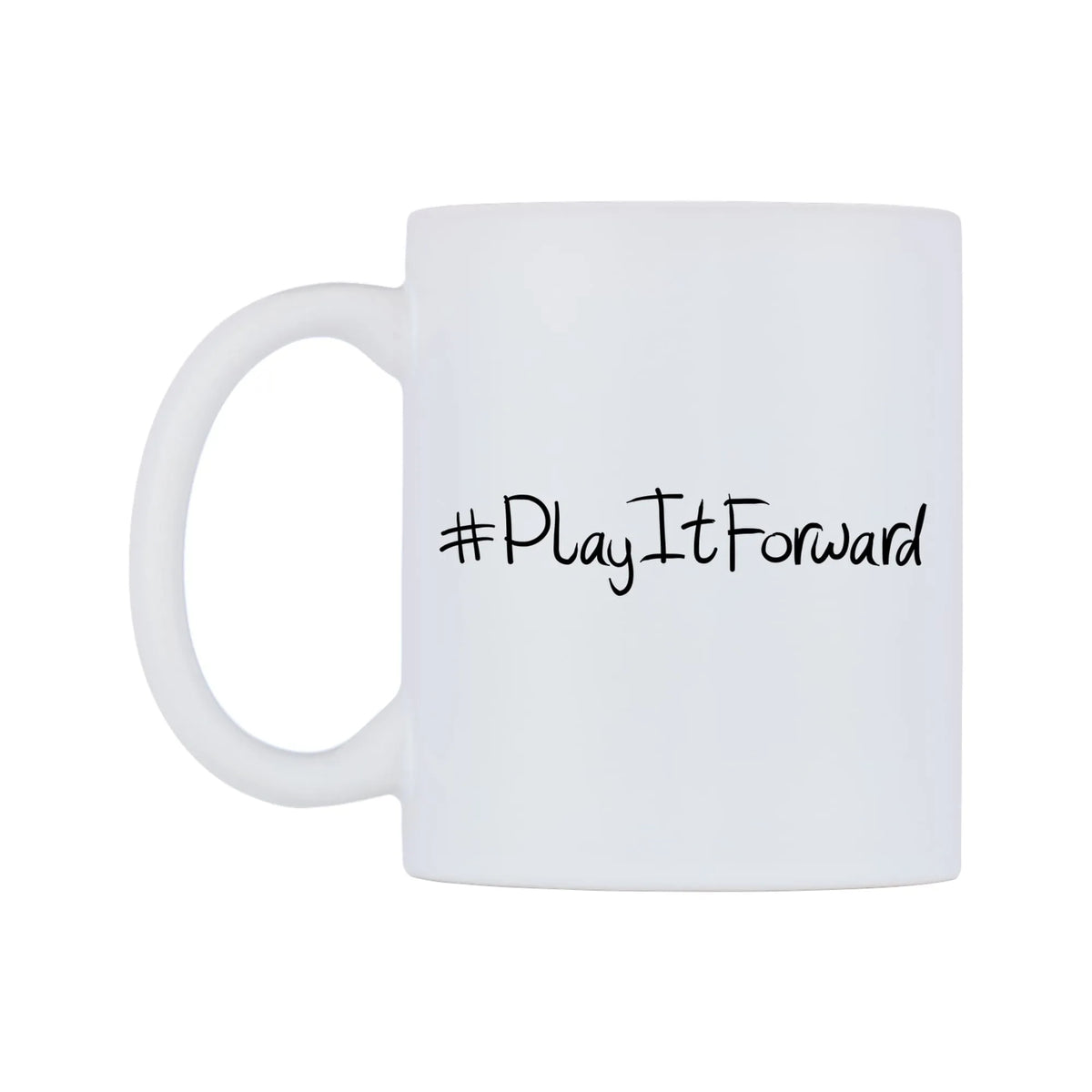 PlayItForward Mug — mug, right side, on a white background