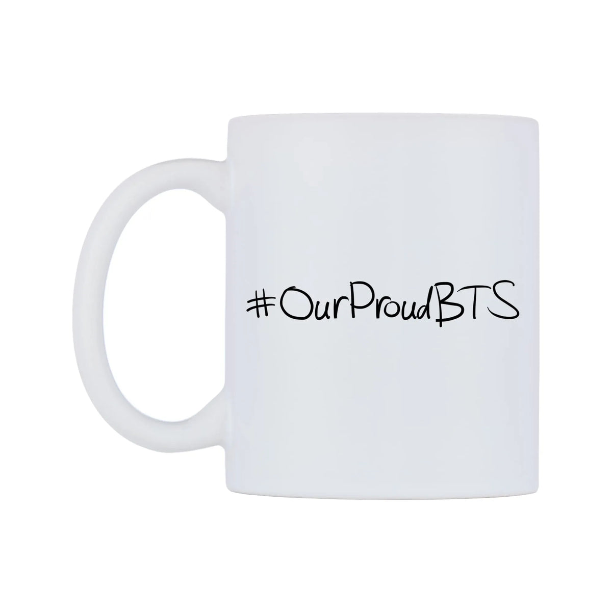 OurProudBTS Mug — mug, right side, on a white background