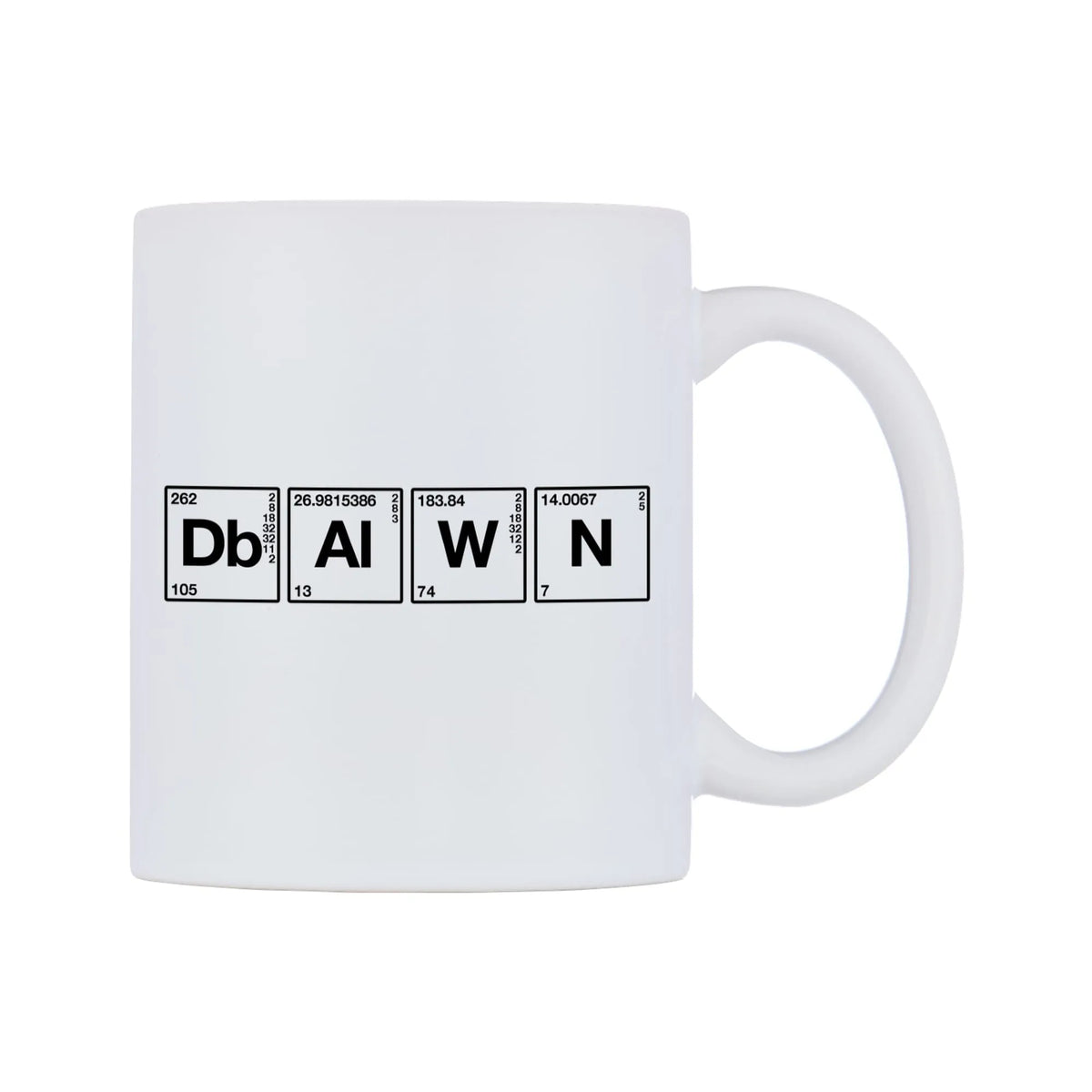 Dawn - Chemistry Themed Mug — mug, left side, on a white background