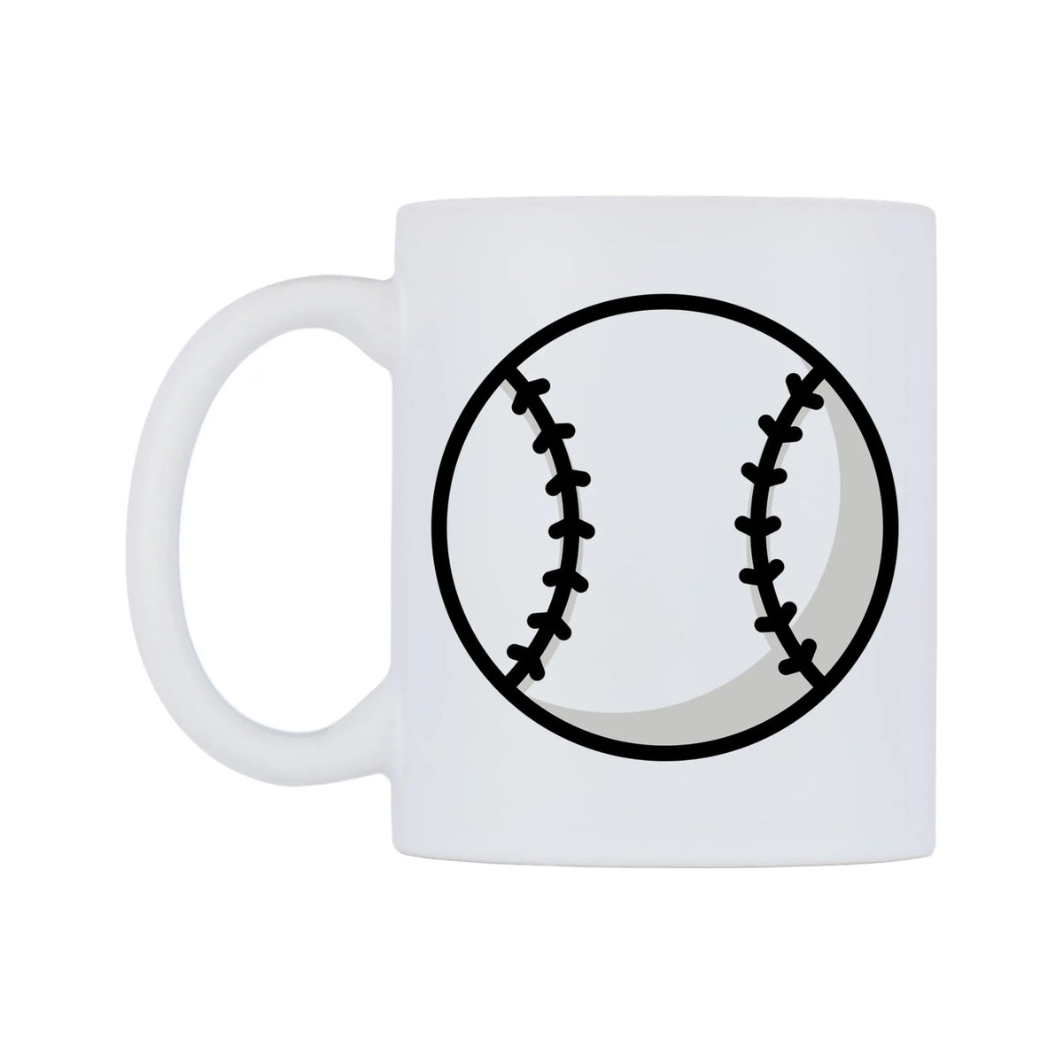 Baseball Emoji Mug — mug, right side, on a white background