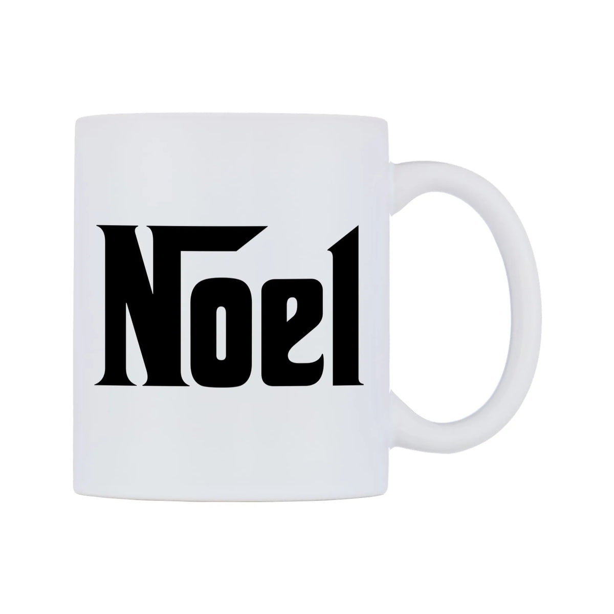Noel - Godfather Themed Mug — white 11oz gloss mug, left side, on a white background