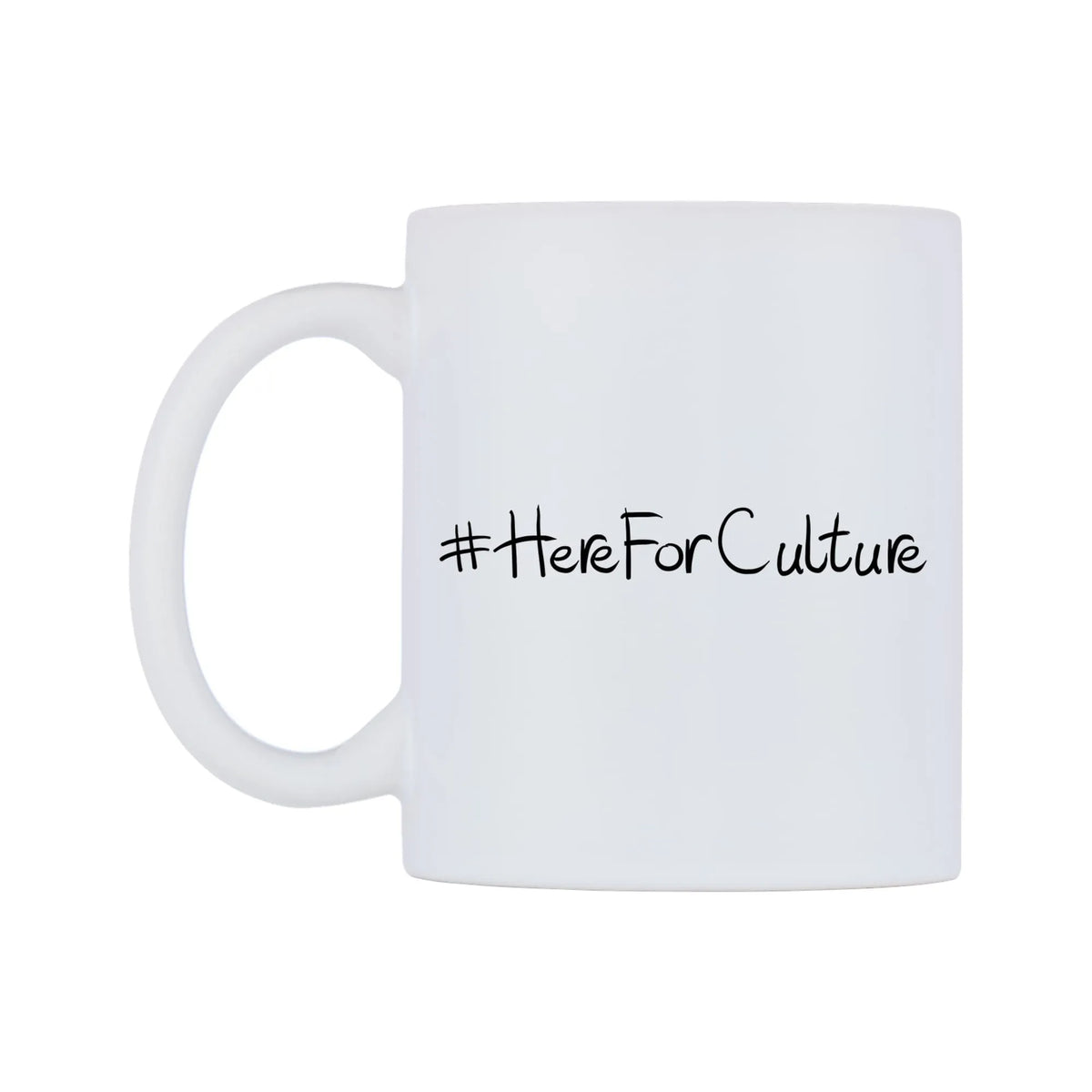 HereForCulture Mug — mug, right side, on a white background