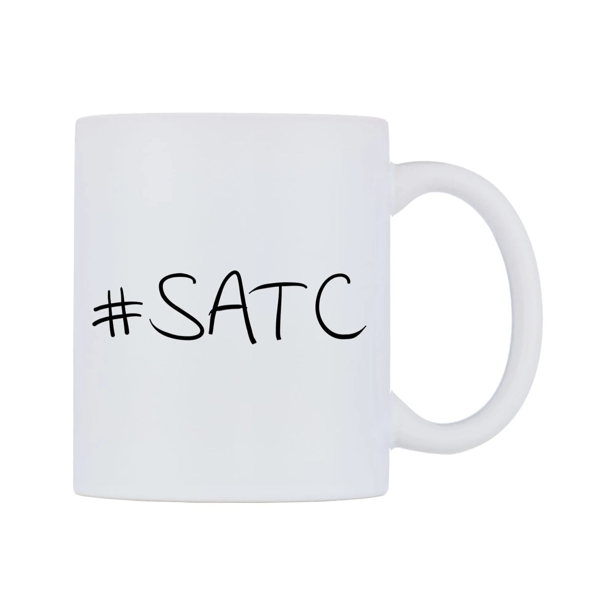 SATC Mug — mug, left side, on a white background