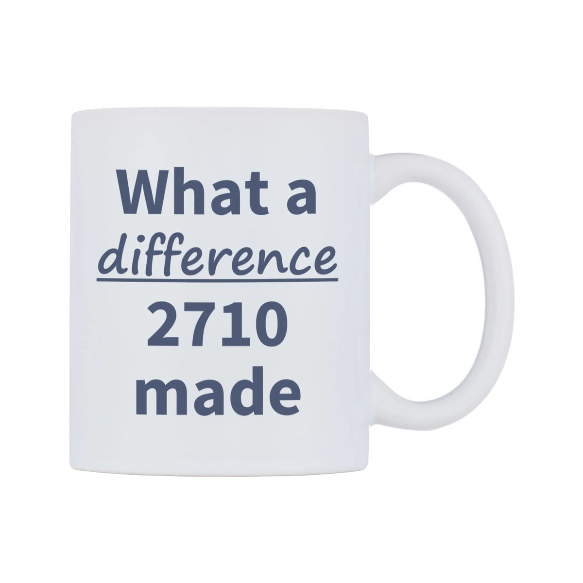 What a difference 2710 made Mug — mug, left side, on a white background