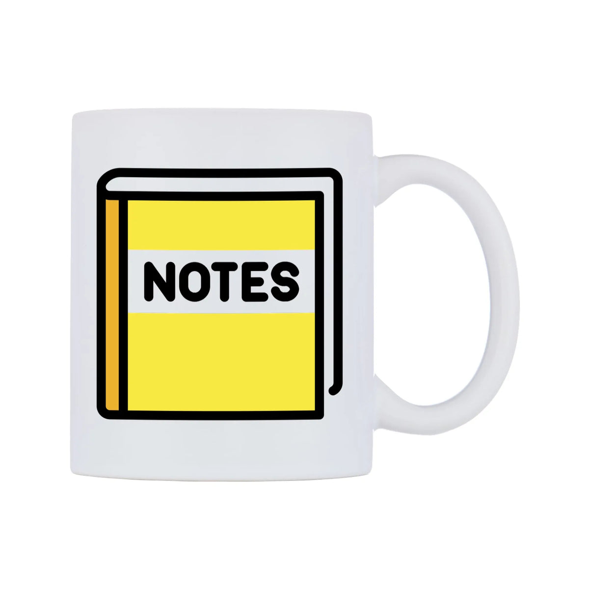 Notebook With Decorative Cover Emoji Mug — mug, left side, on a white background