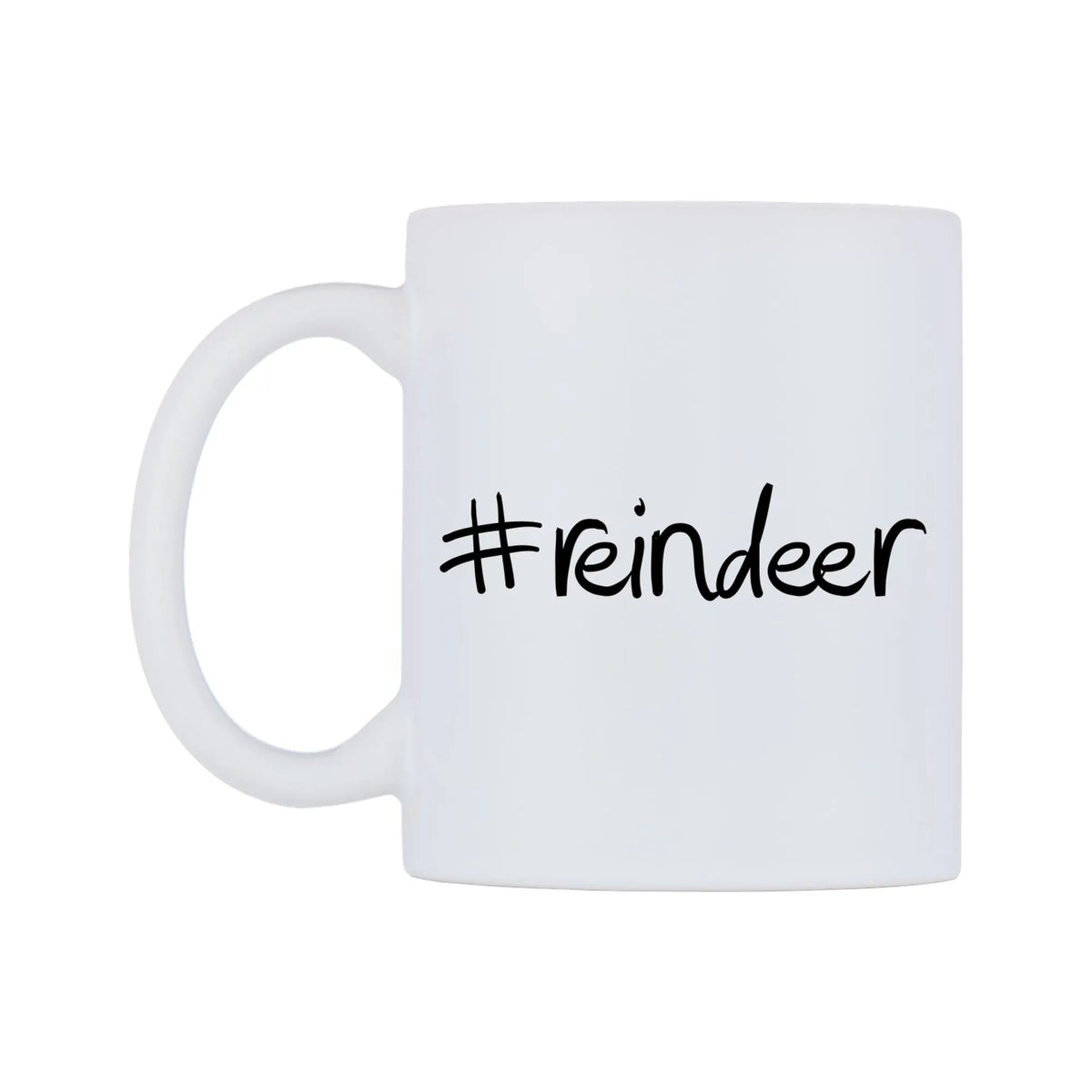 reindeer Mug — mug, right side, on a white background