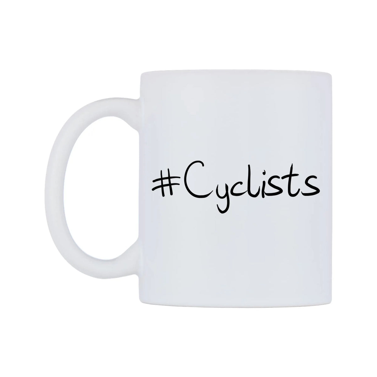 Cyclists Mug — mug, right side, on a white background