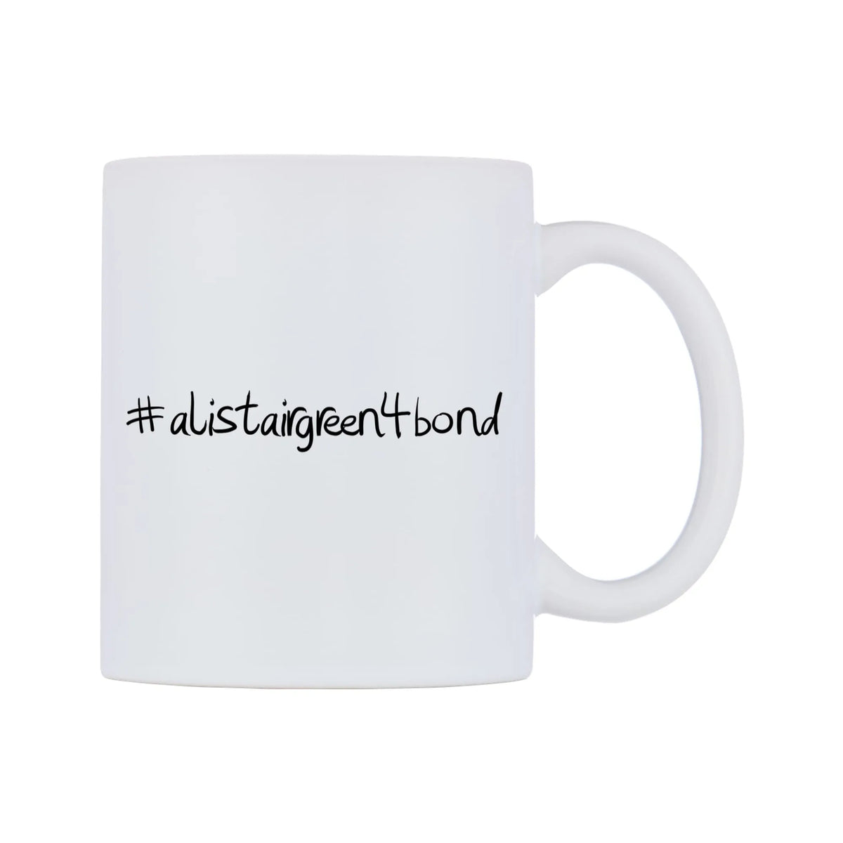 alistairgreen4bond Mug — mug, left side, on a white background