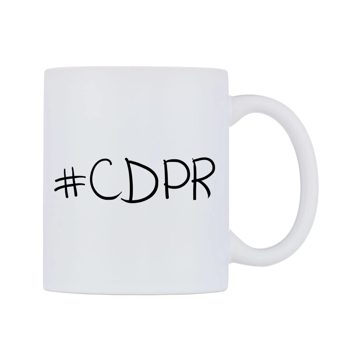 CDPR Mug — mug, left side, on a white background