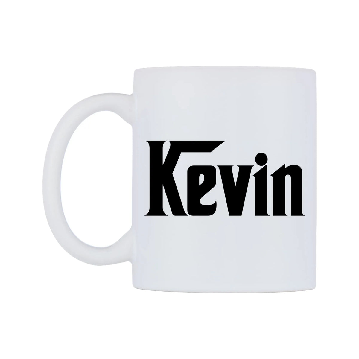 Kevin - Godfather Themed Mug — white 11oz gloss mug, right side, on a white background