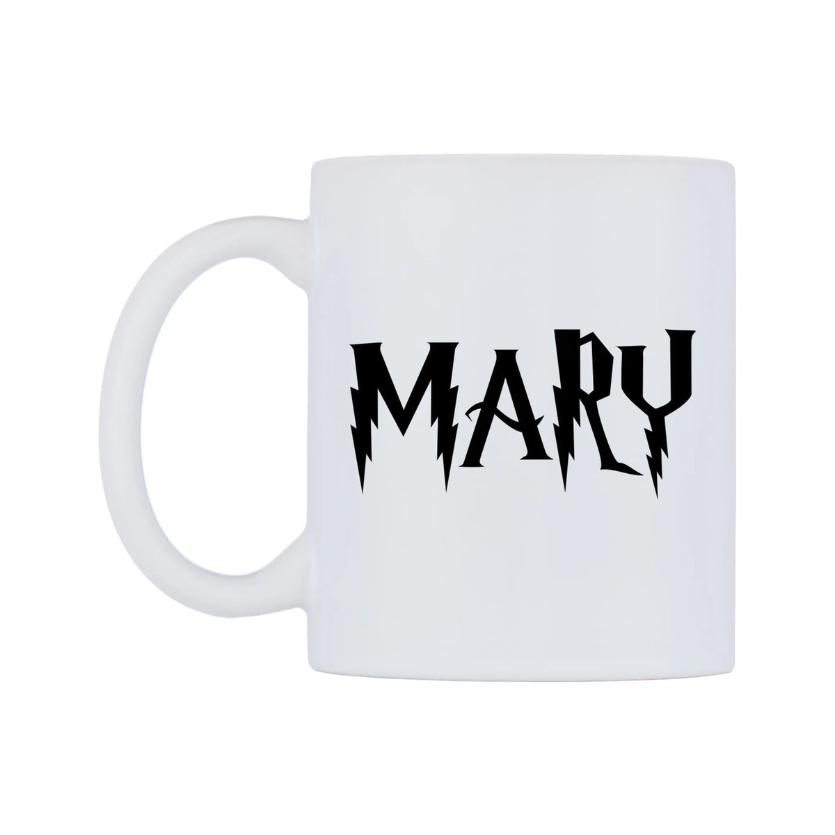 Mary - Wizard Themed Mug — white 11oz gloss mug, right side, on a white background