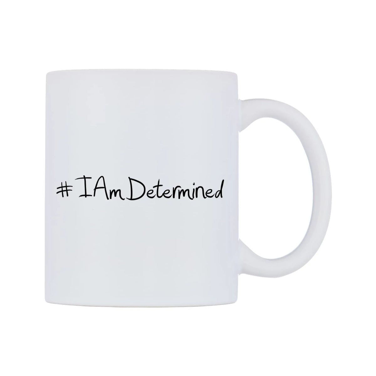 IAmDetermined Mug — mug, left side, on a white background