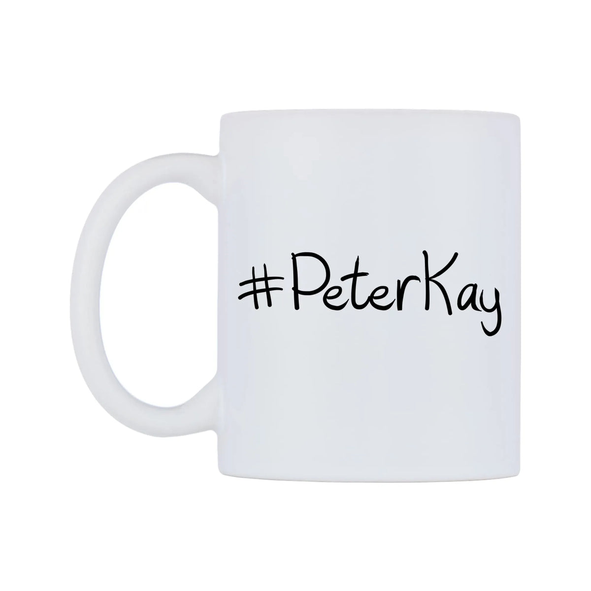 PeterKay Mug — mug, right side, on a white background
