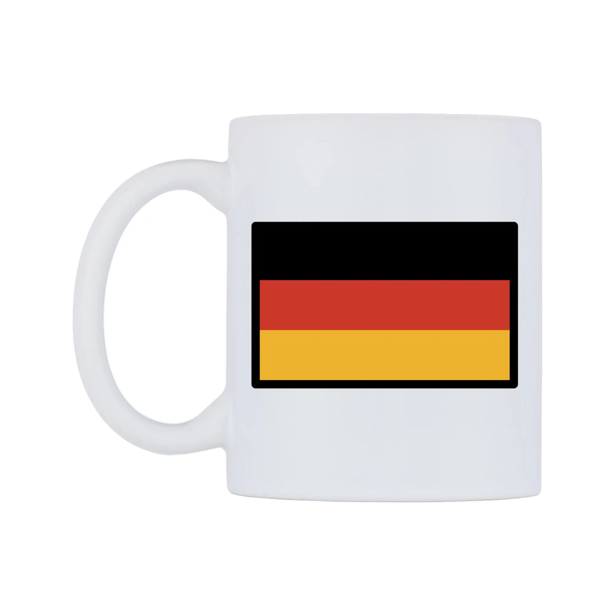 Germany Flag Emoji Mug — mug, right side, on a white background