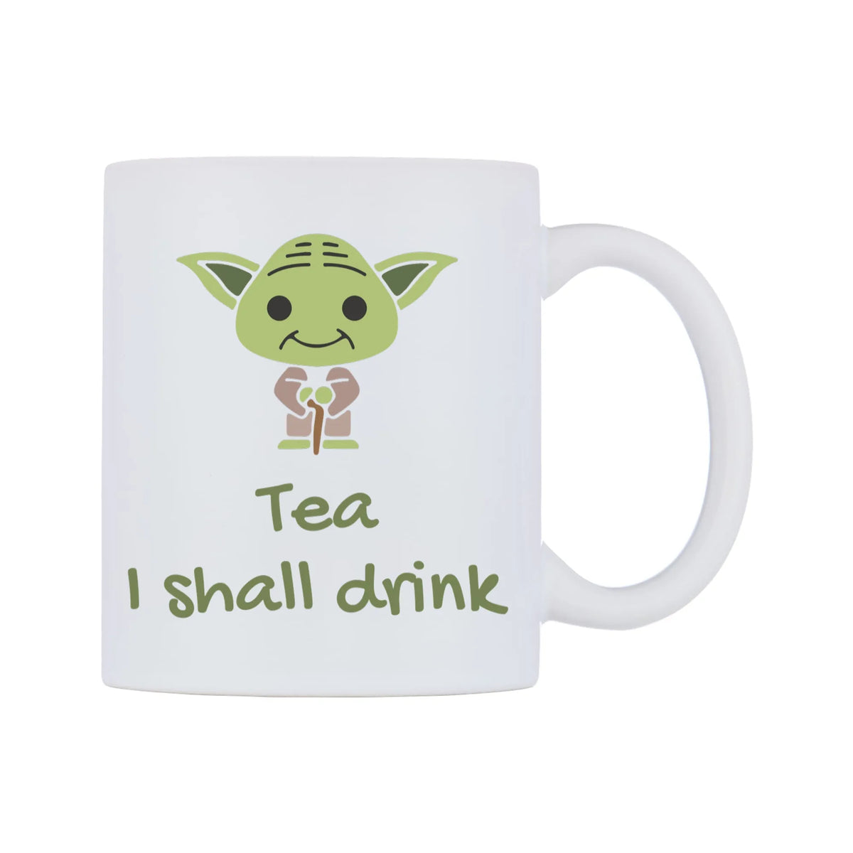 Tea I shall drink Mug — white 11oz gloss mug, left side, on a white background