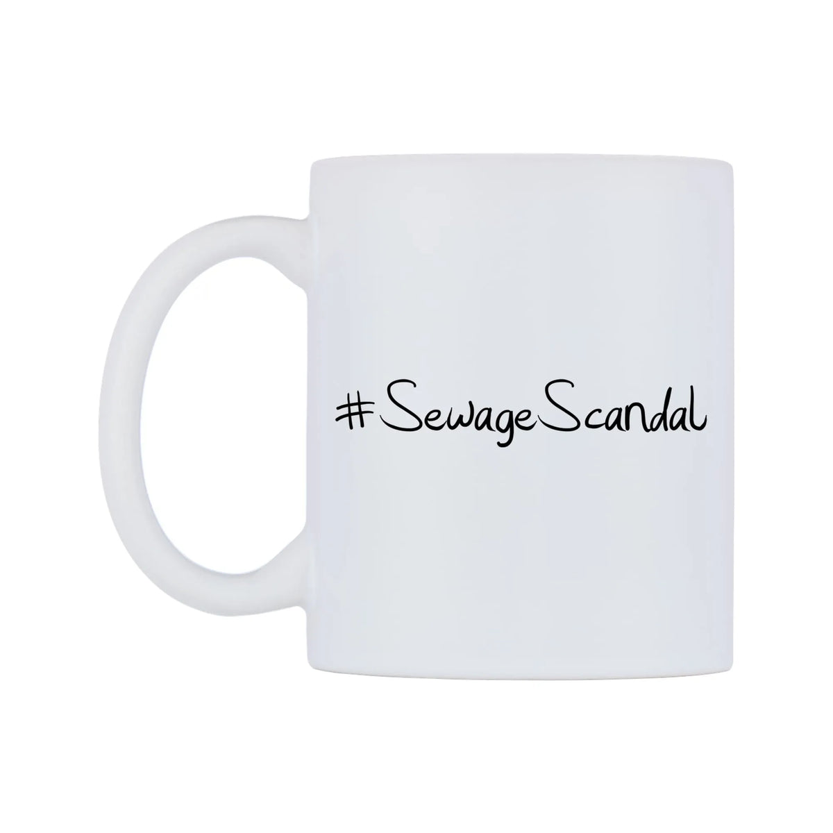 SewageScandal Mug — mug, right side, on a white background