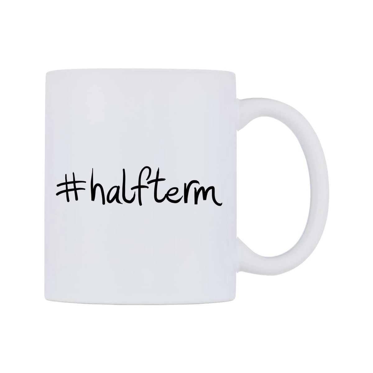 halfterm Mug — mug, left side, on a white background