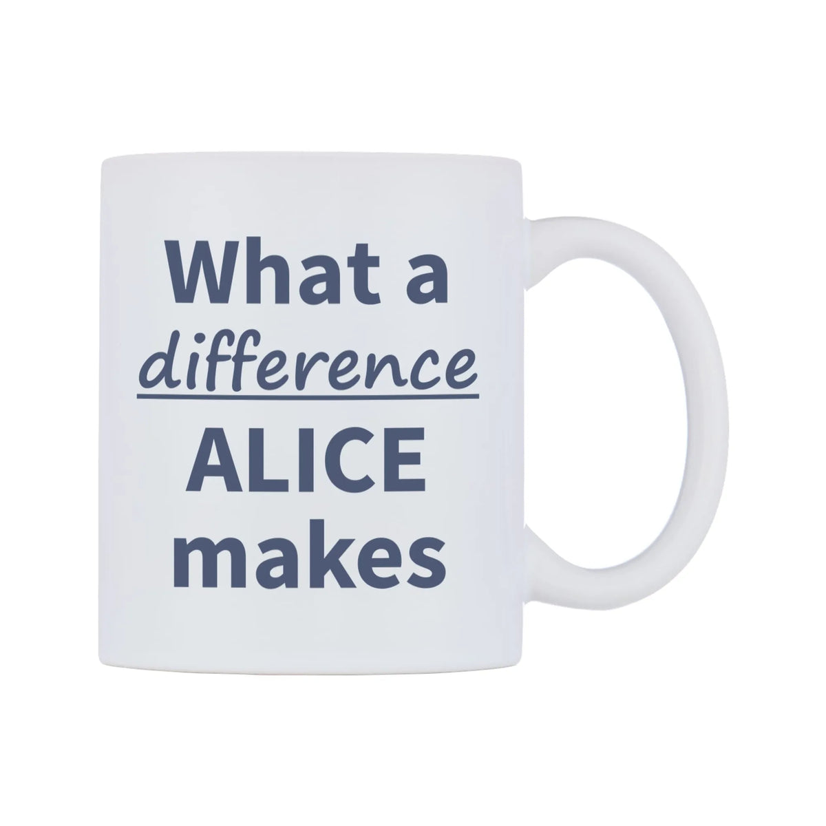 What a difference ALICE makes Mug — mug, left side, on a white background