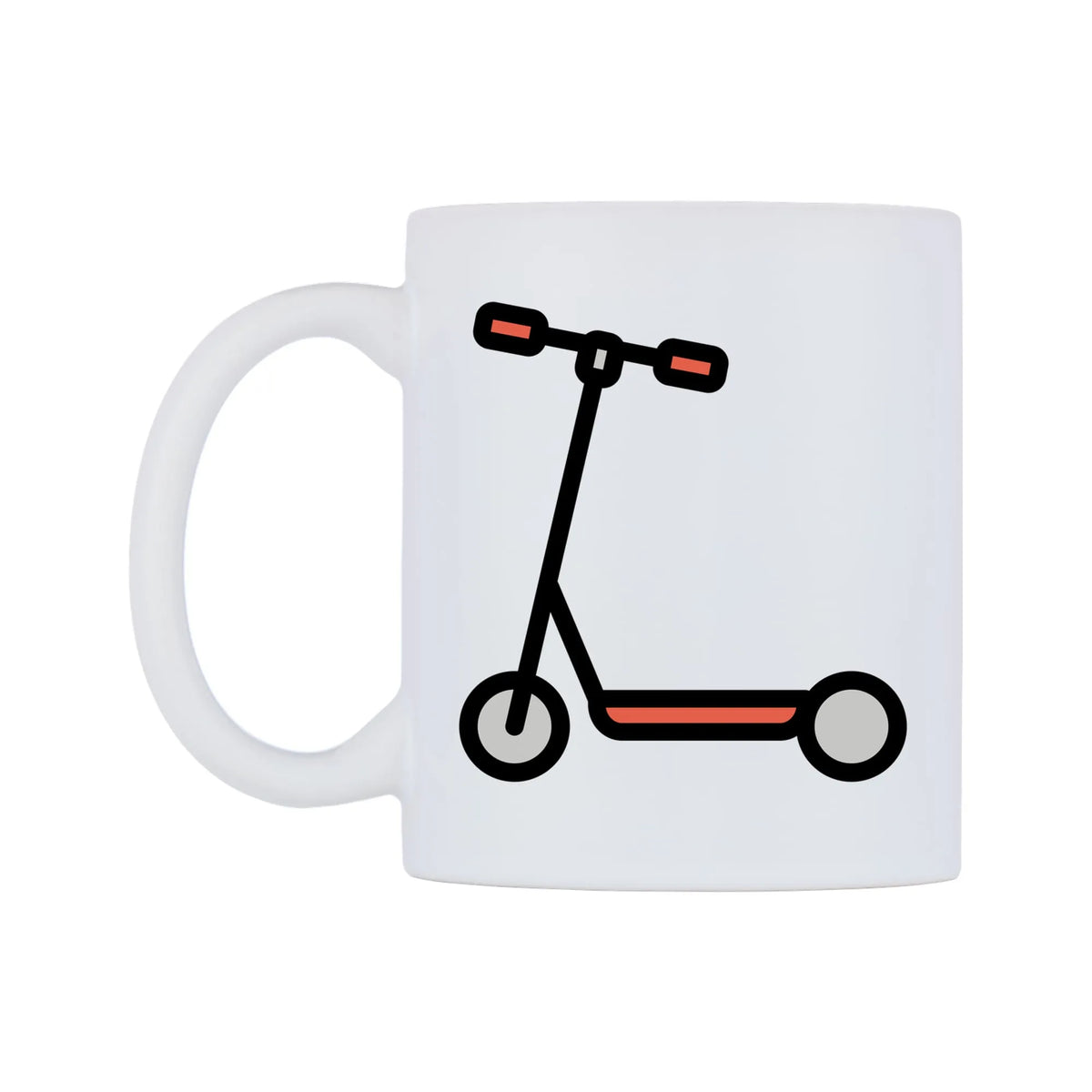 Kick Scooter Emoji Mug — mug, right side, on a white background