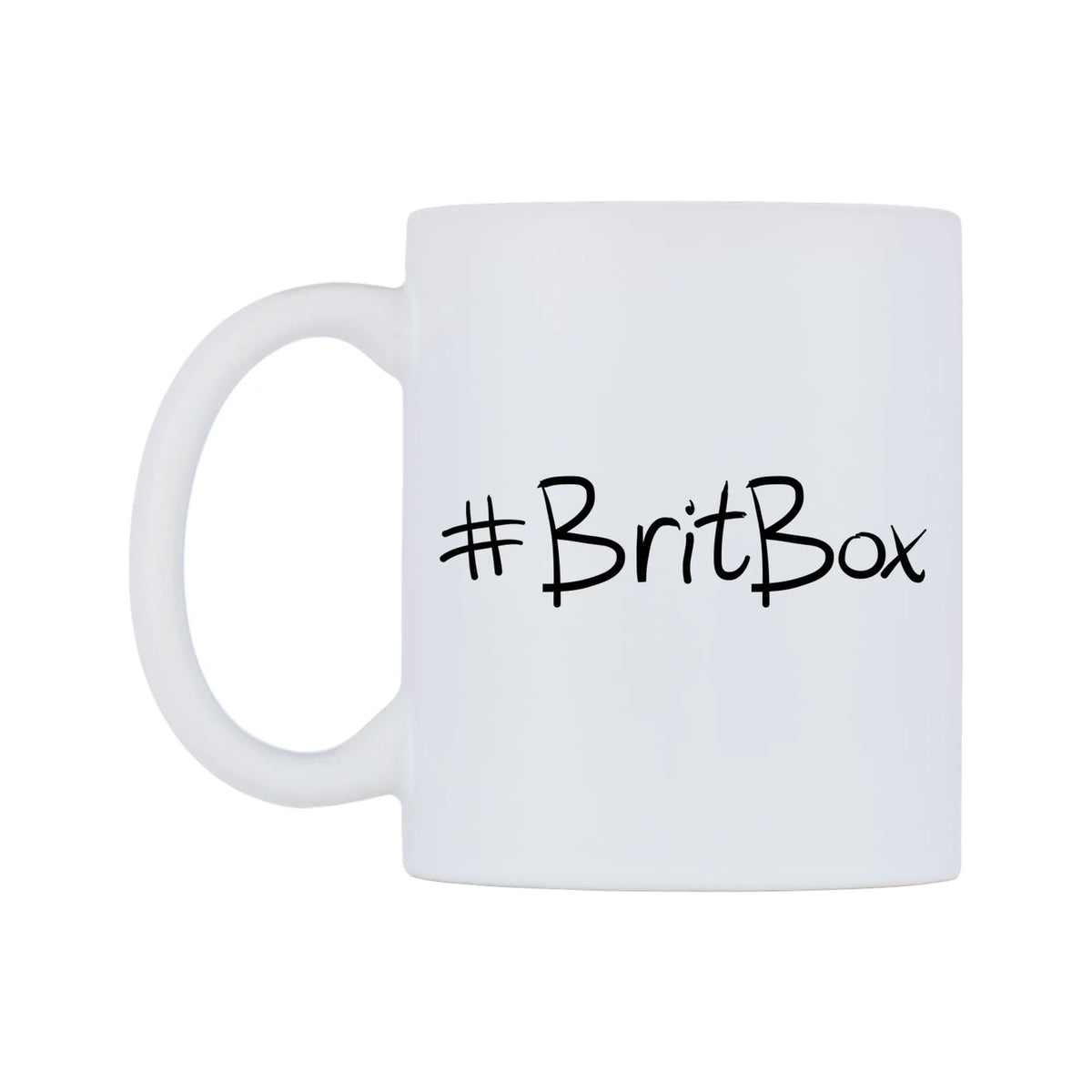 BritBox Mug — mug, right side, on a white background