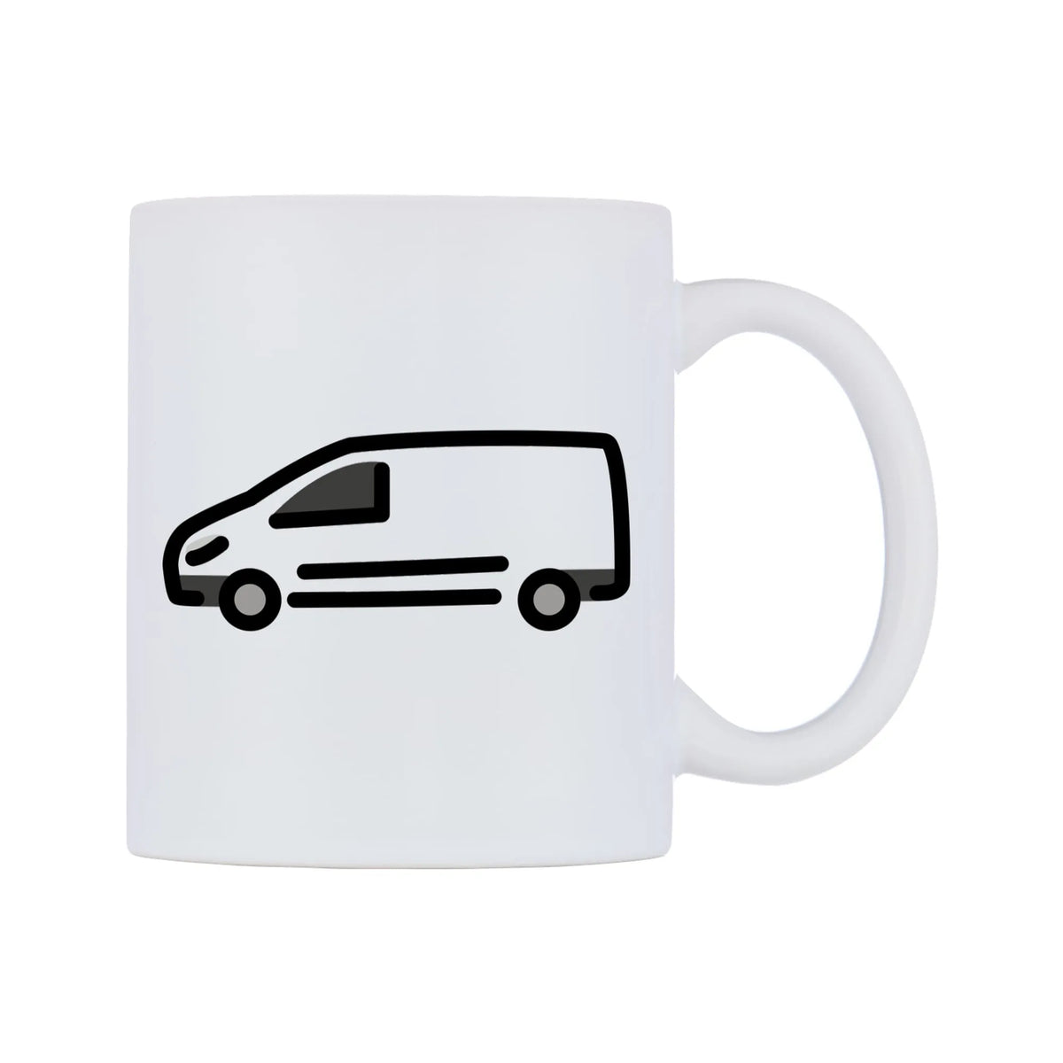 Delivery Truck Emoji Mug — mug, left side, on a white background