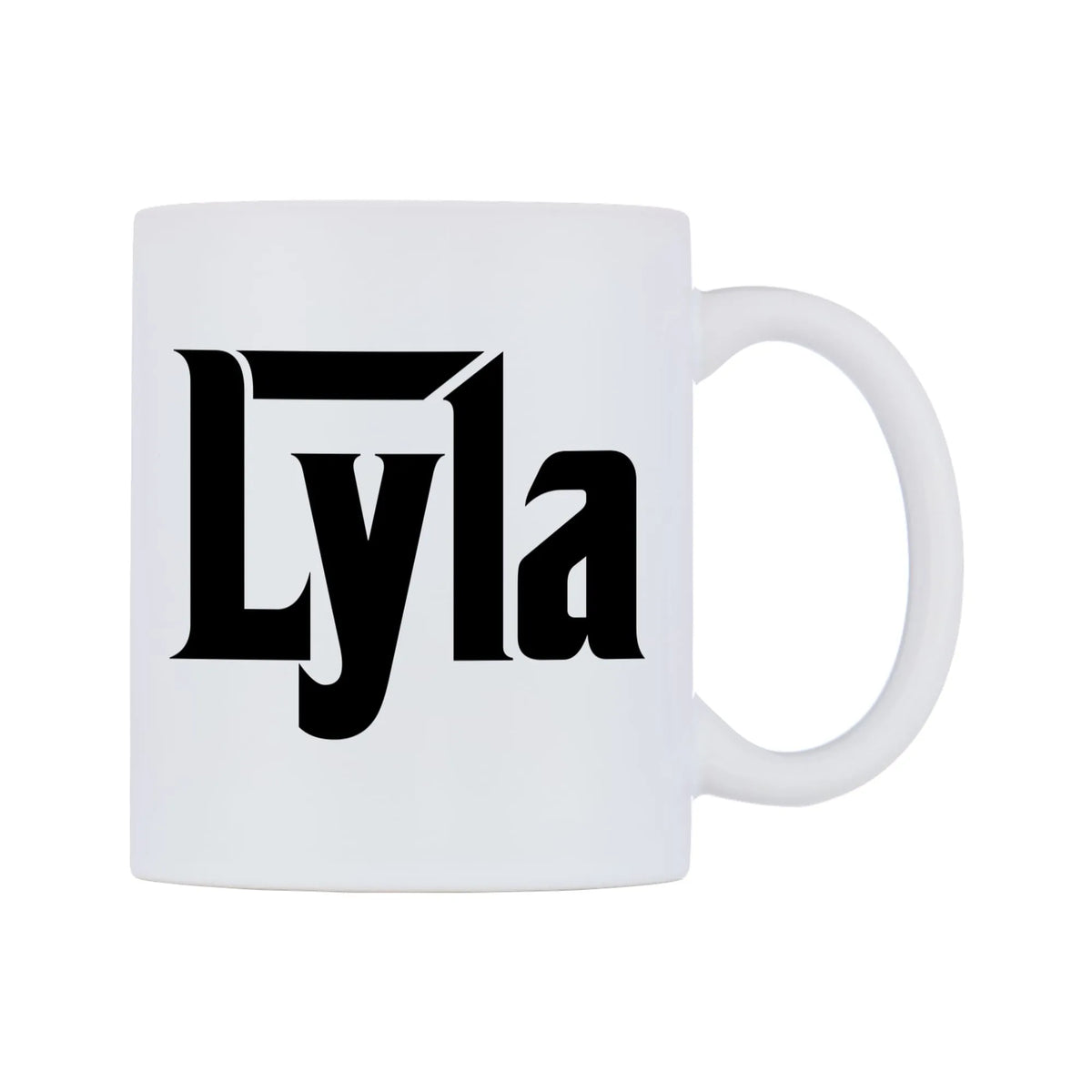 Lyla - Godfather Themed Mug — white 11oz gloss mug, left side, on a white background