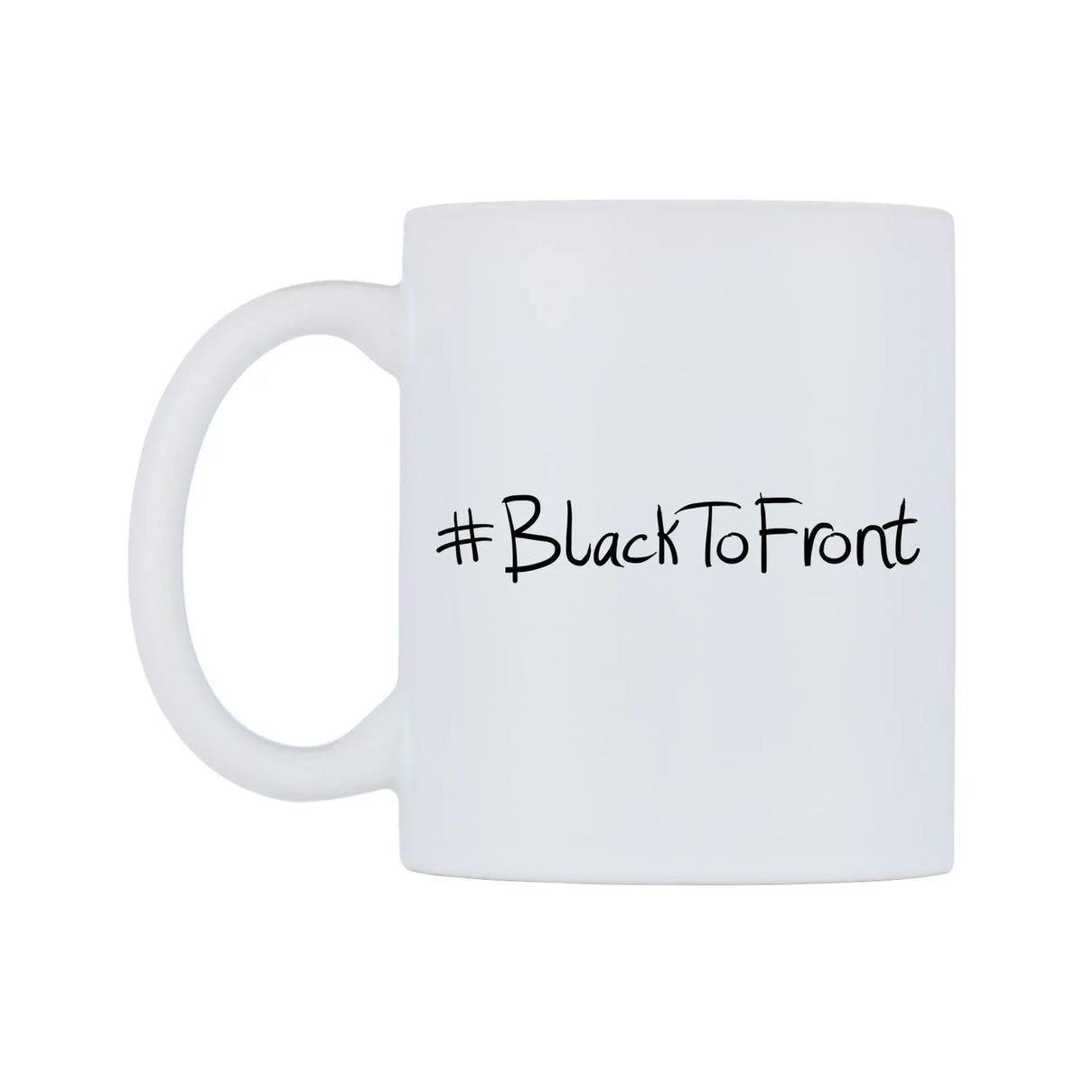 BlackToFront Mug — mug, right side, on a white background
