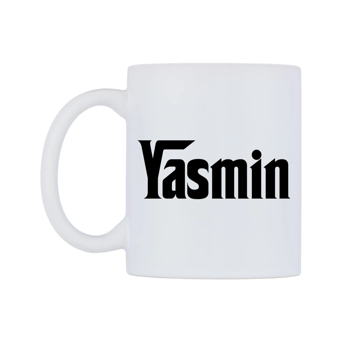 Yasmin - Godfather Themed Mug — mug, right side, on a white background