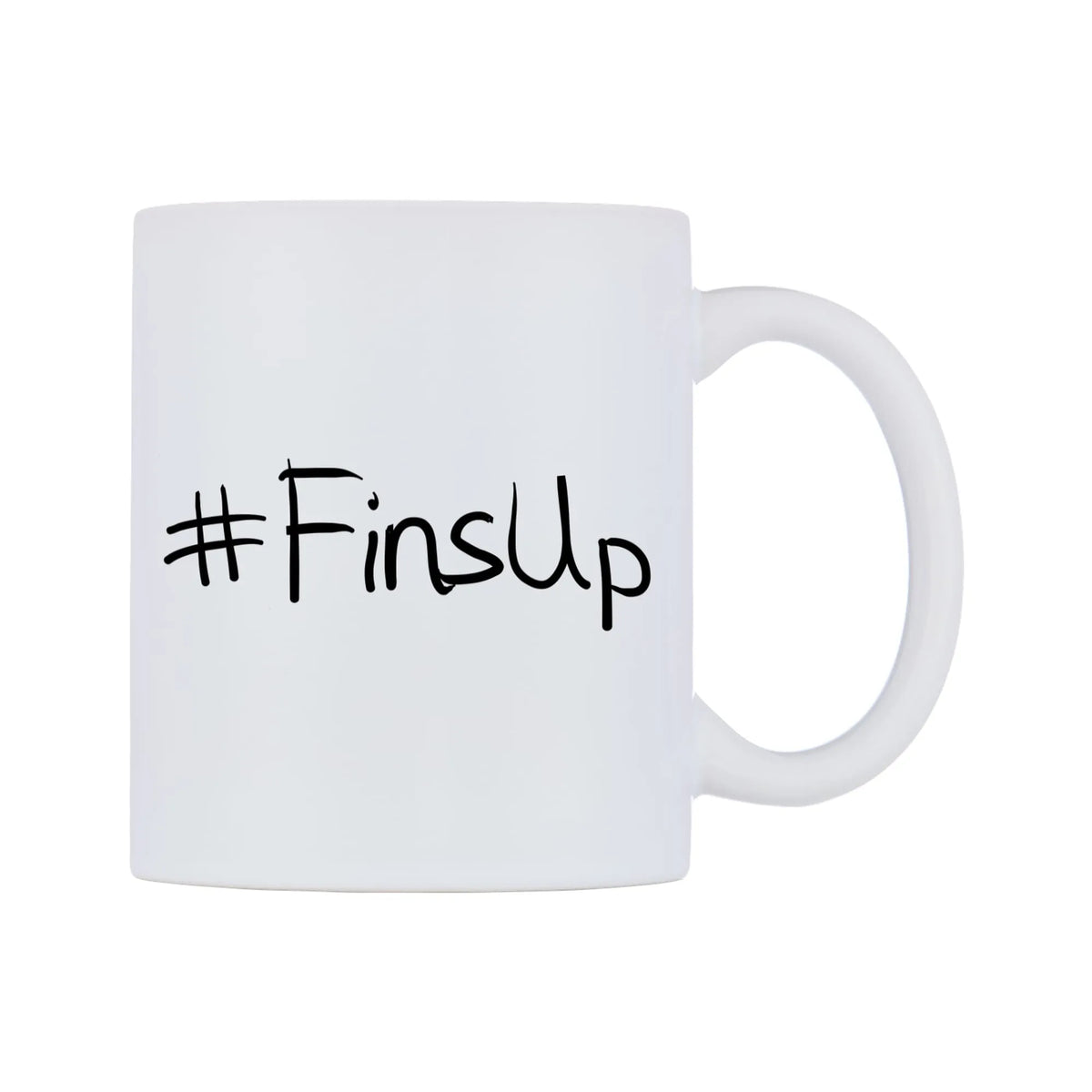 FinsUp Mug — mug, left side, on a white background