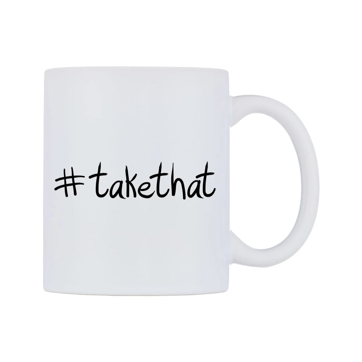 takethat Mug — mug, left side, on a white background