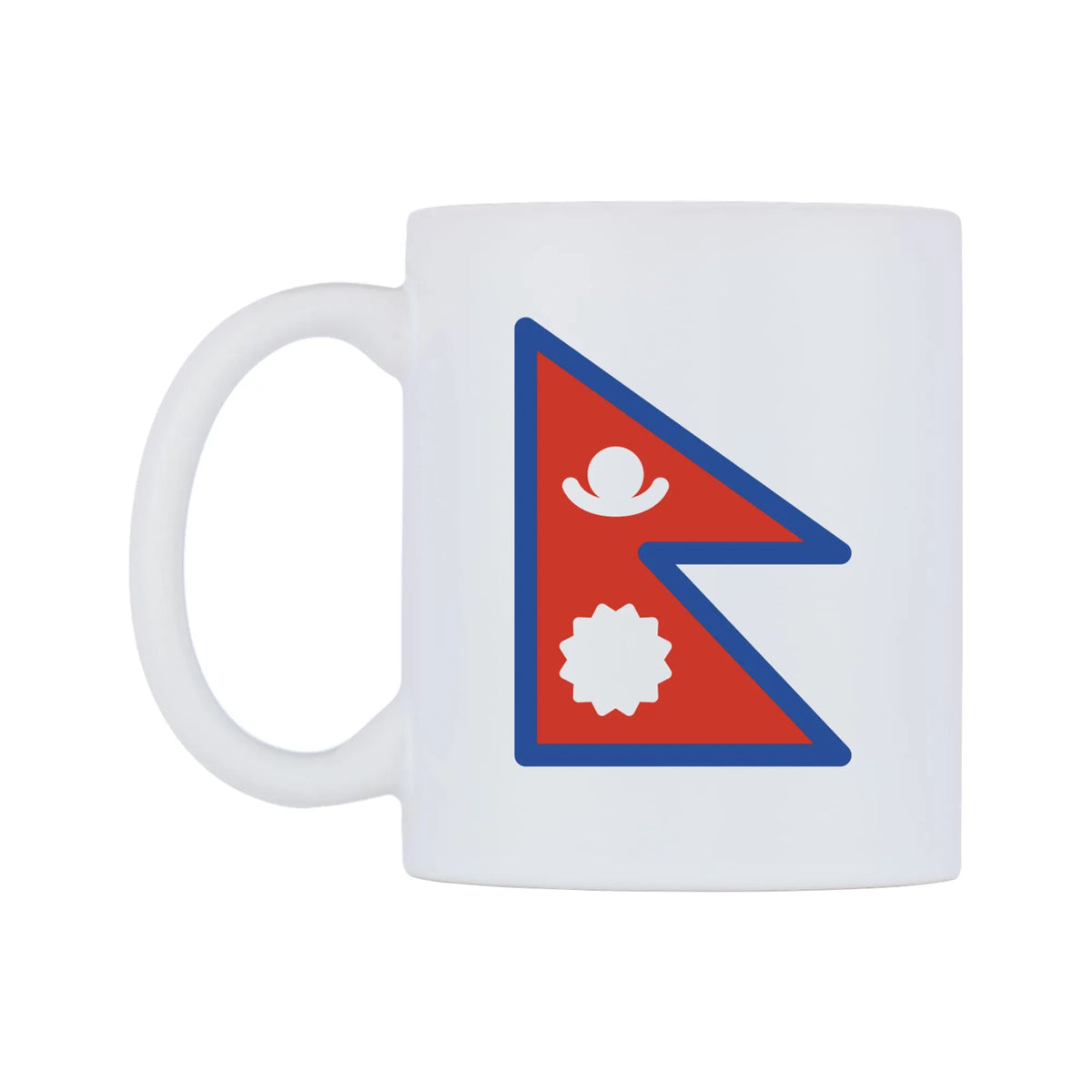 Nepal Flag Emoji Mug — mug, right side, on a white background