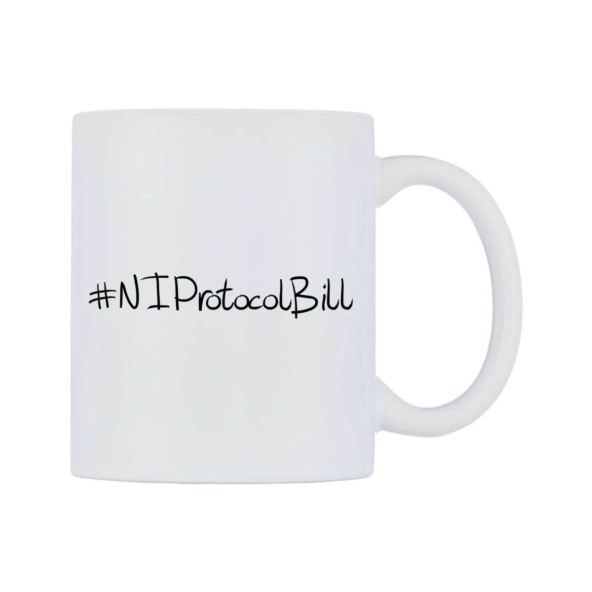 NIProtocolBill Mug — mug, left side, on a white background