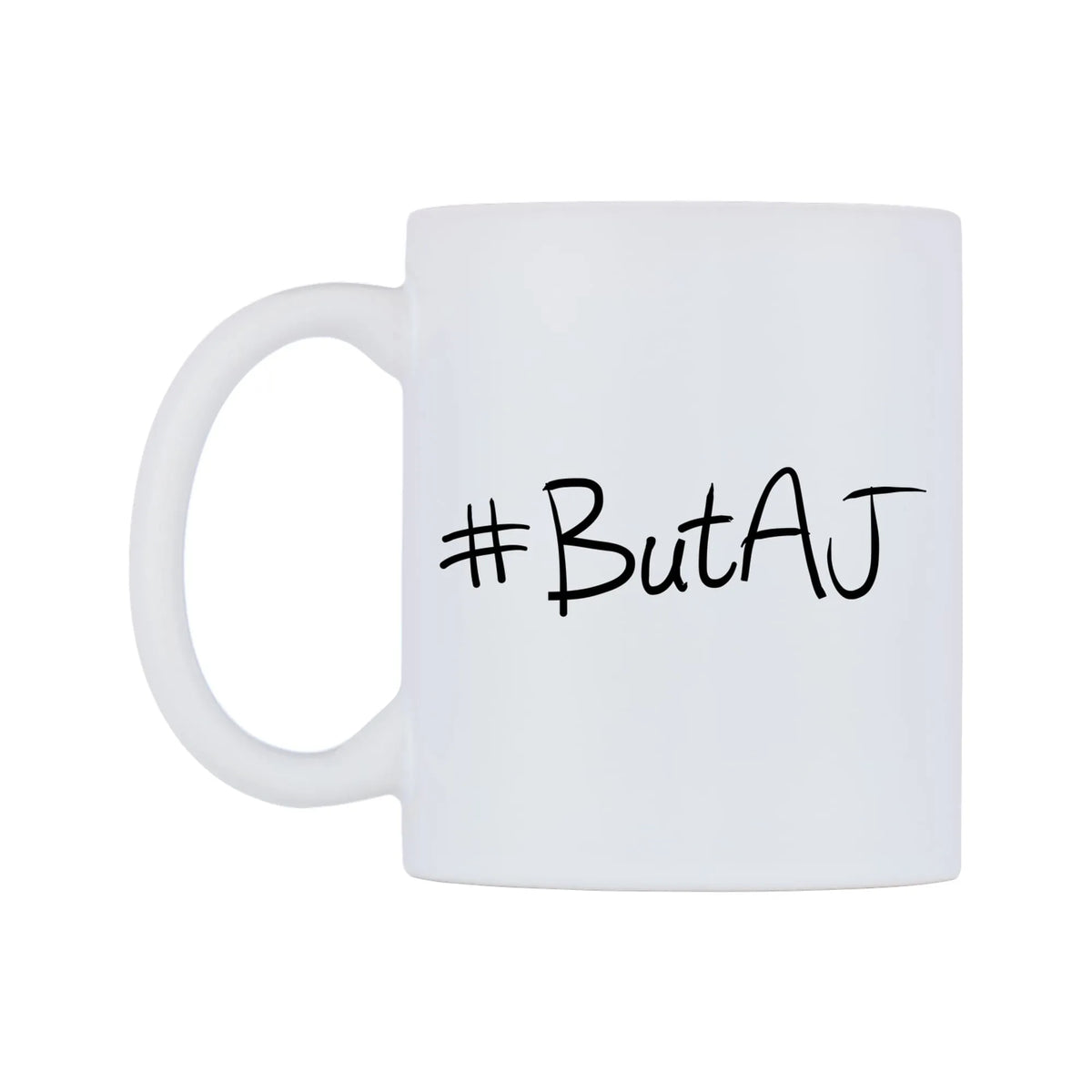 ButAJ Mug — mug, right side, on a white background
