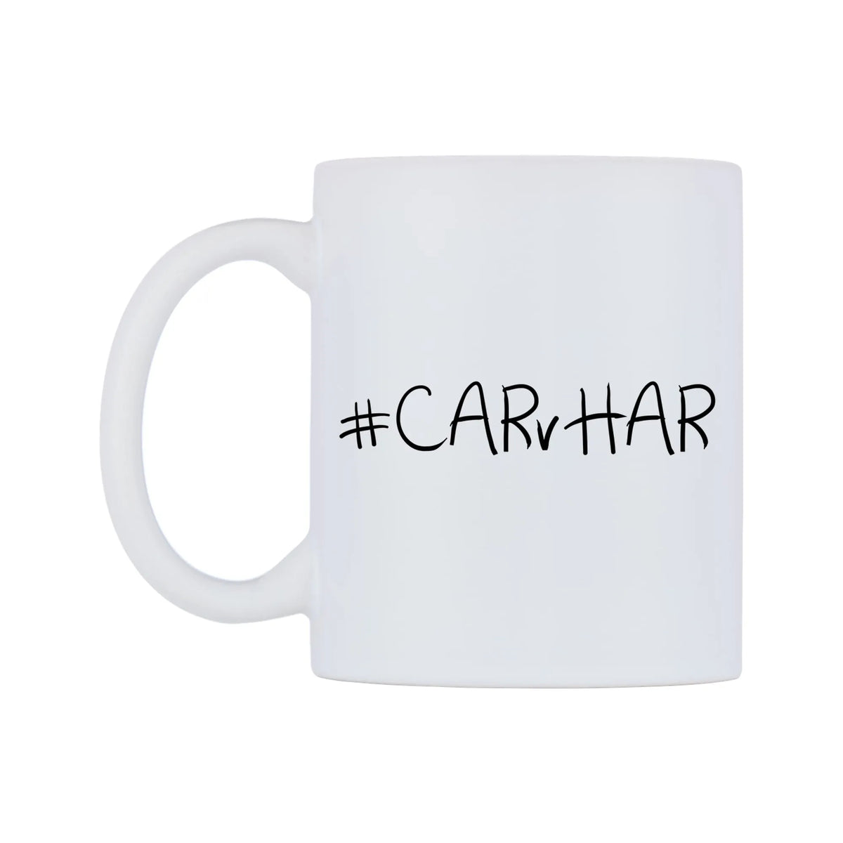 CARvHAR Mug — mug, right side, on a white background