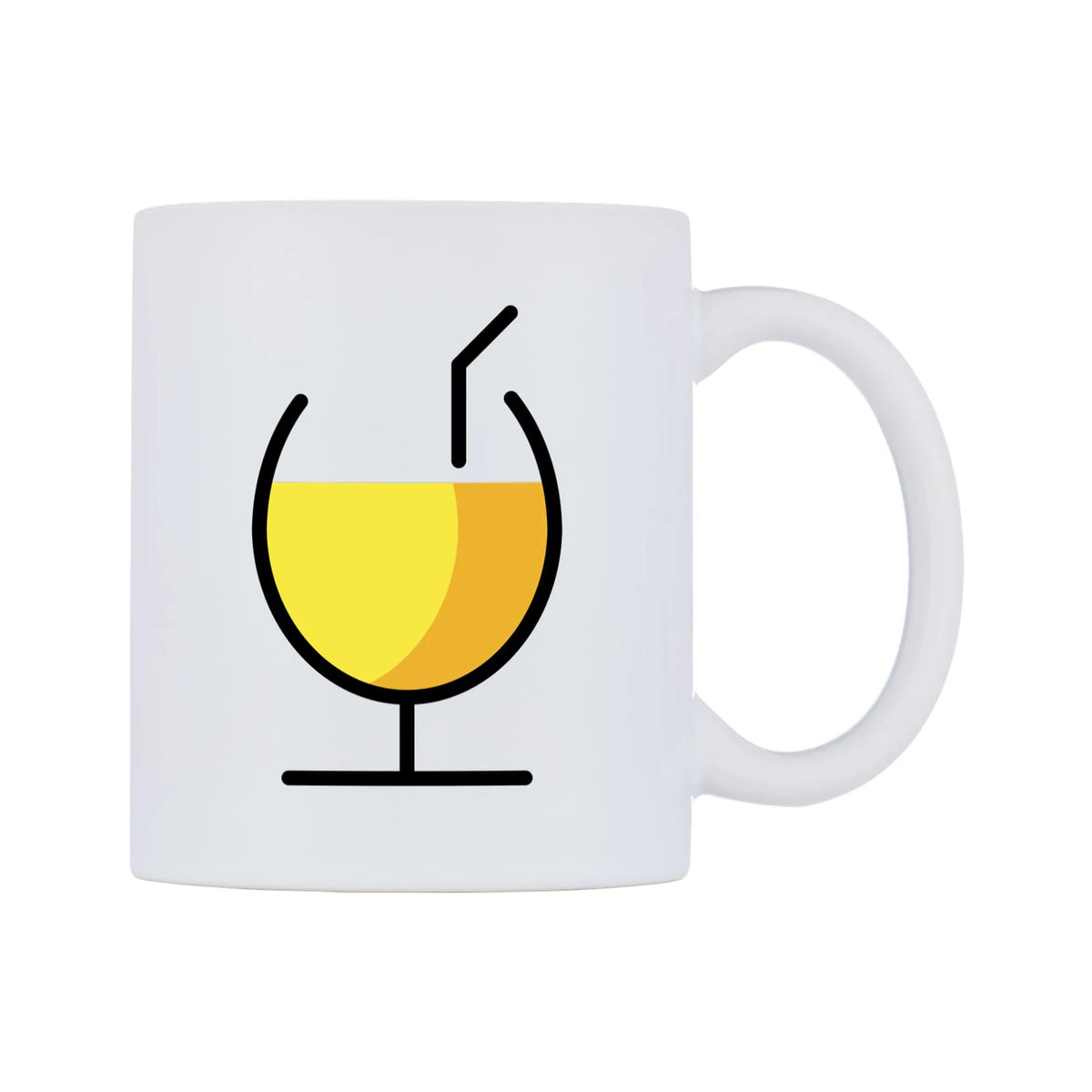 Tropical Drink Emoji Mug — mug, left side, on a white background