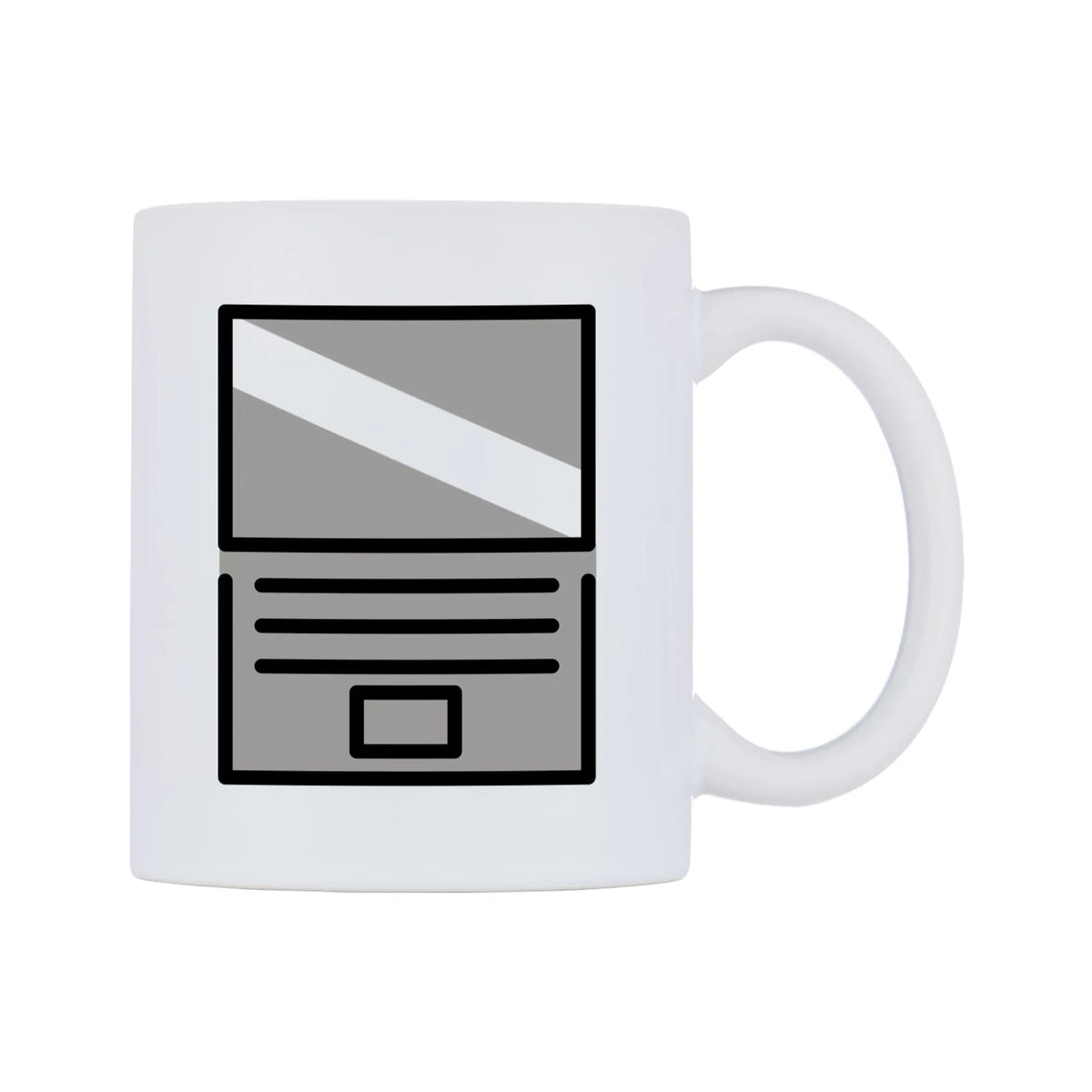 Laptop Emoji Mug — mug, left side, on a white background